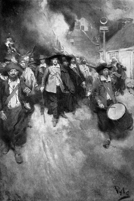 The Burning of Jamestown by Howard Pyle, 1905